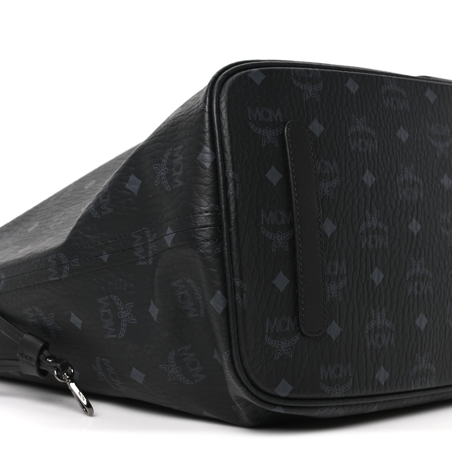 MCM Visetos Large Liz Reversible Shopper Tote Black 9 of 10