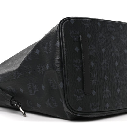 MCM Visetos Large Liz Reversible Shopper Tote Black 9 of 10