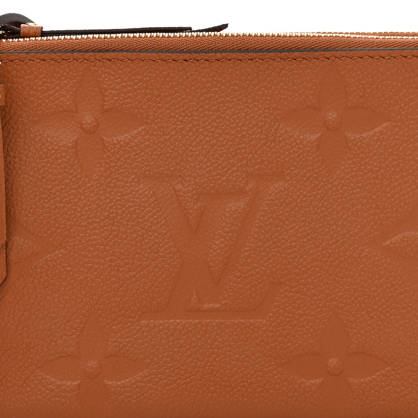 Empreinte Monogram Giant Double Zip Pochette Caramel