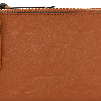 Louis Vuitton Empreinte Monogram Giant Double Zip Pochette Caramel 9 of 11
