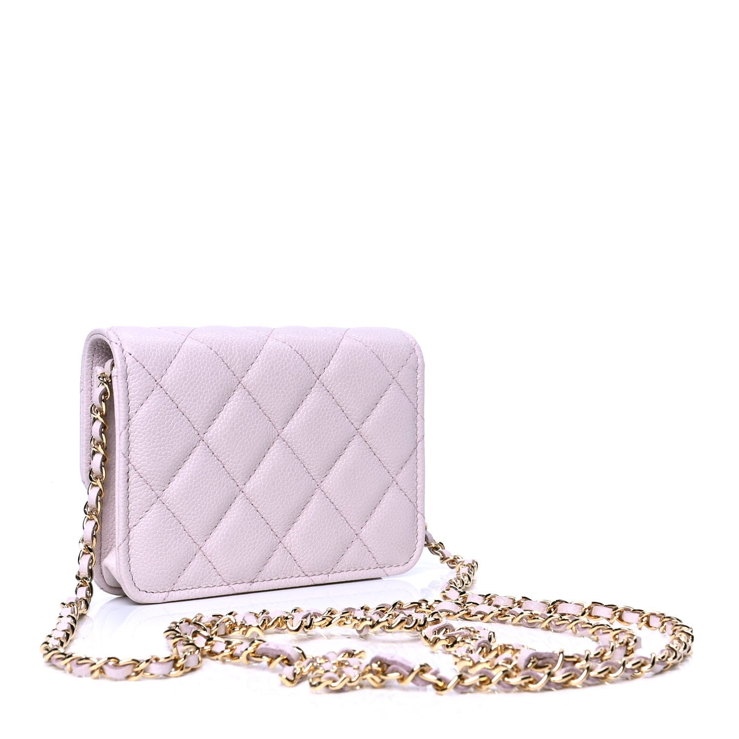 Chanel Caviar Quilted Miss Coco Clutch With Chain Light Purple 3 of 5