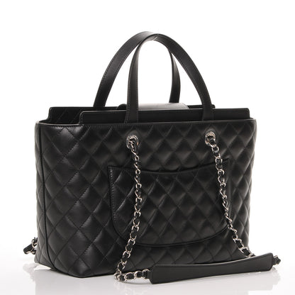 Chanel Calfskin Quilted Large Shopping Tote Black 3 of 7