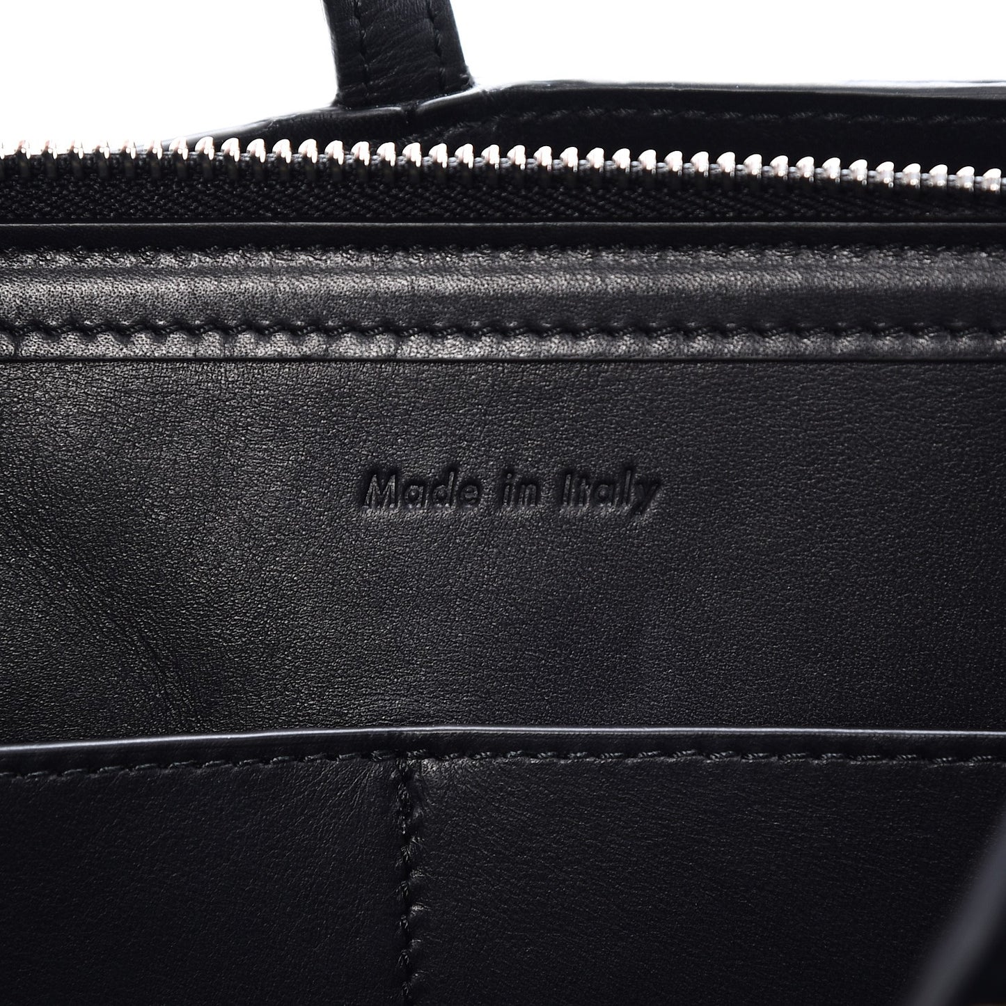 Supple Natural Calfskin Medium Tri-Fold Bag Black
