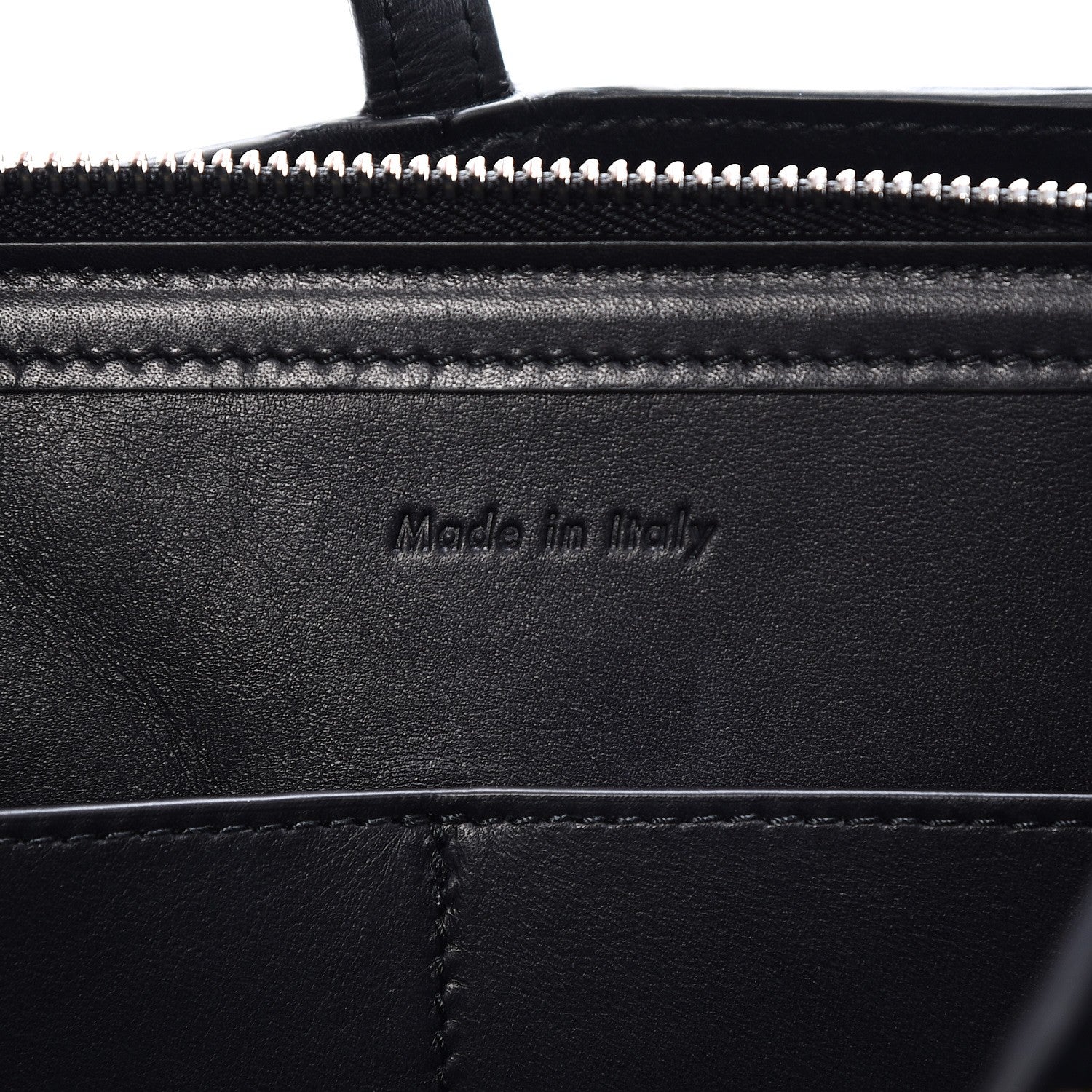 Celine Supple Natural Calfskin Medium Tri-Fold Bag Black 6 of 7