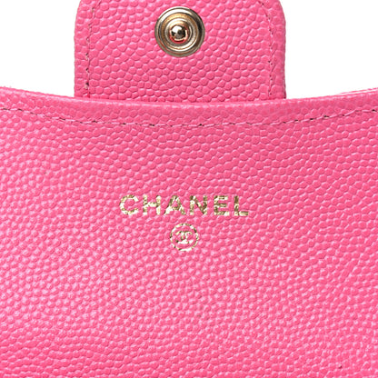 Chanel Caviar Quilted Flap Card Holder Wallet Pink 6 of 17
