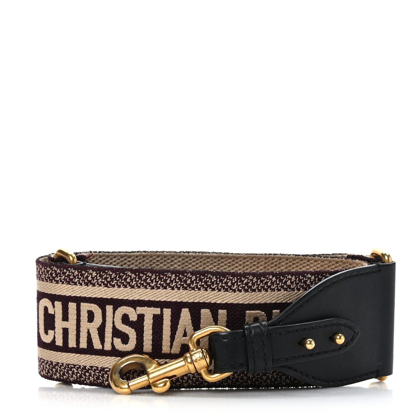 Canvas Embroidered Shoulder Strap Burgundy