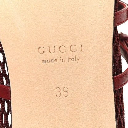 Gucci Video Net Nappa Horsebit Ballerina Flats 36 Rosso Ancora 8 of 9