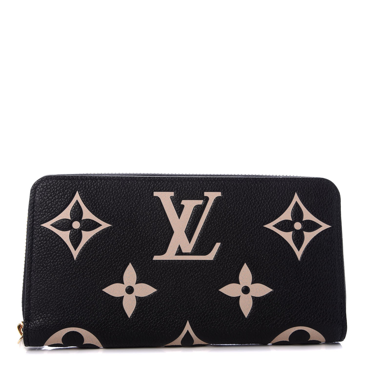 Louis Vuitton Empreinte Monogram Giant Zippy Wallet Black Beige 1 of 6