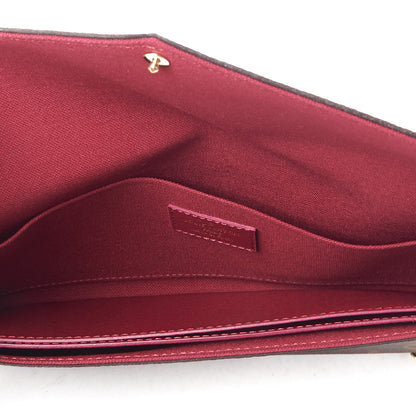 Louis Vuitton Monogram Pochette Felicie Chain Wallet Fuchsia 4 of 9