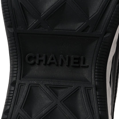 Chanel Velvet Calfskin Mixed Fibers CC Sneakers 36.5 Black 6 of 9