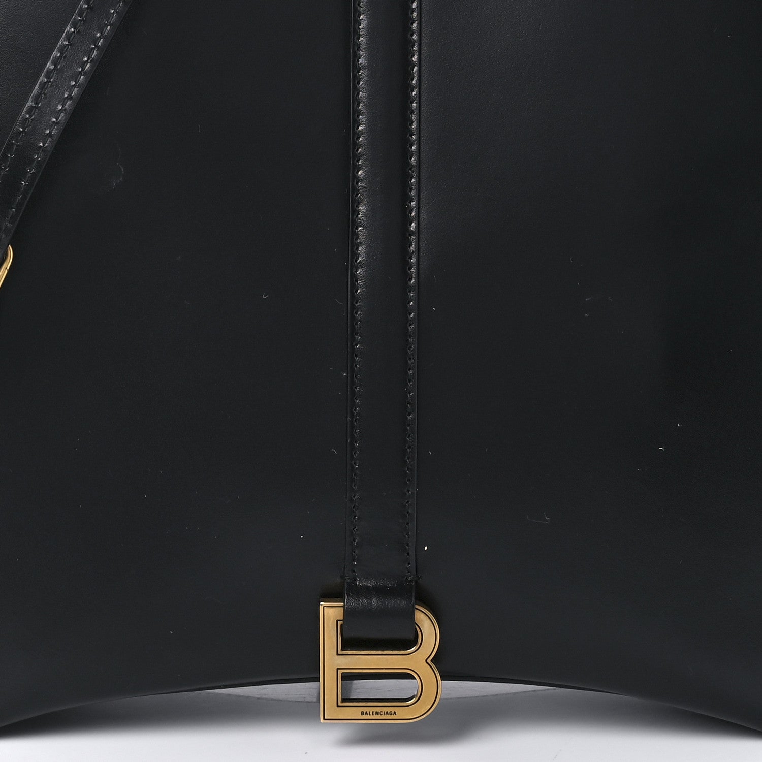 Balenciaga Shiny Box Calfskin Hourglass Tote Black 7 of 8