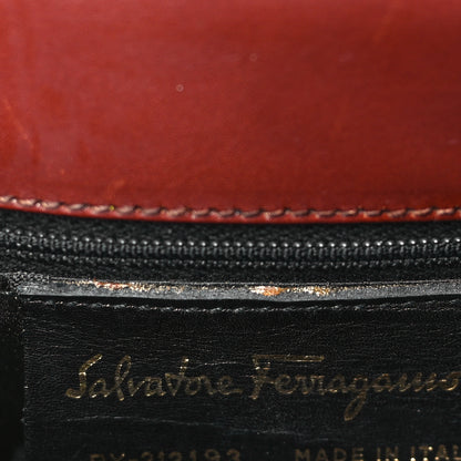 Salvatore Ferragamo Brushed Off Calfskin Small Iconic Top Handle Burgundy 10 of 12