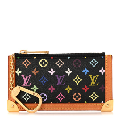 Louis Vuitton Monogram Multicolor Key Pouch Black 1 of 8
