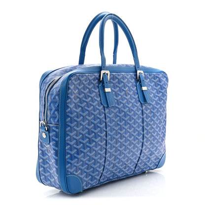 Goyard Goyardine Ambassade MM Briefcase Sky Blue 3 of 12