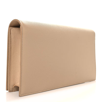 Saint Laurent Grain De Poudre Classic Kate Monogram Clutch Nude Powder 3 of 8
