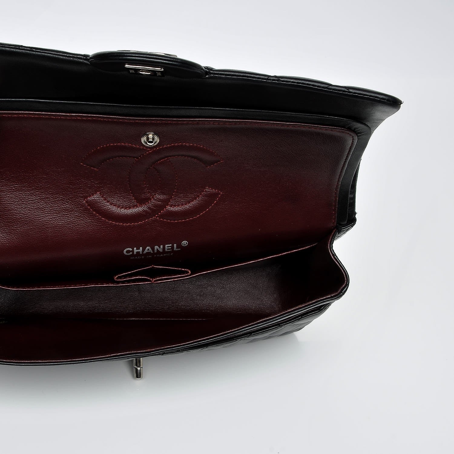 Chanel Lambskin Quilted Medium Double Flap Black 5 of 6