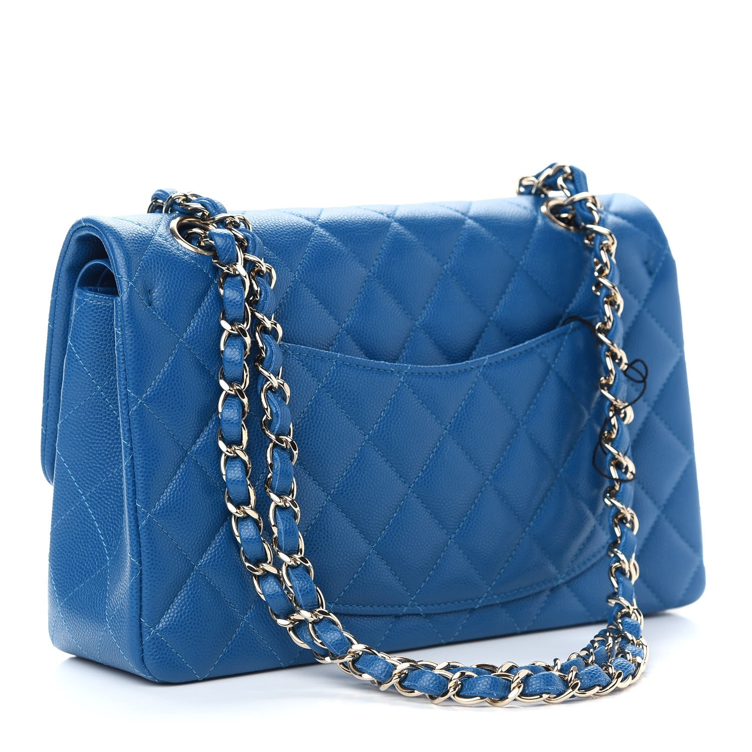 Chanel Caviar Quilted Small Double Flap Blue 3 of 9