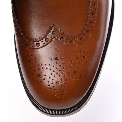 Gucci Calfskin Web Bee Embroidered Mens Lace Up Brogue Wingtip Derby Shoes 7.5 Cuir 15 of 17