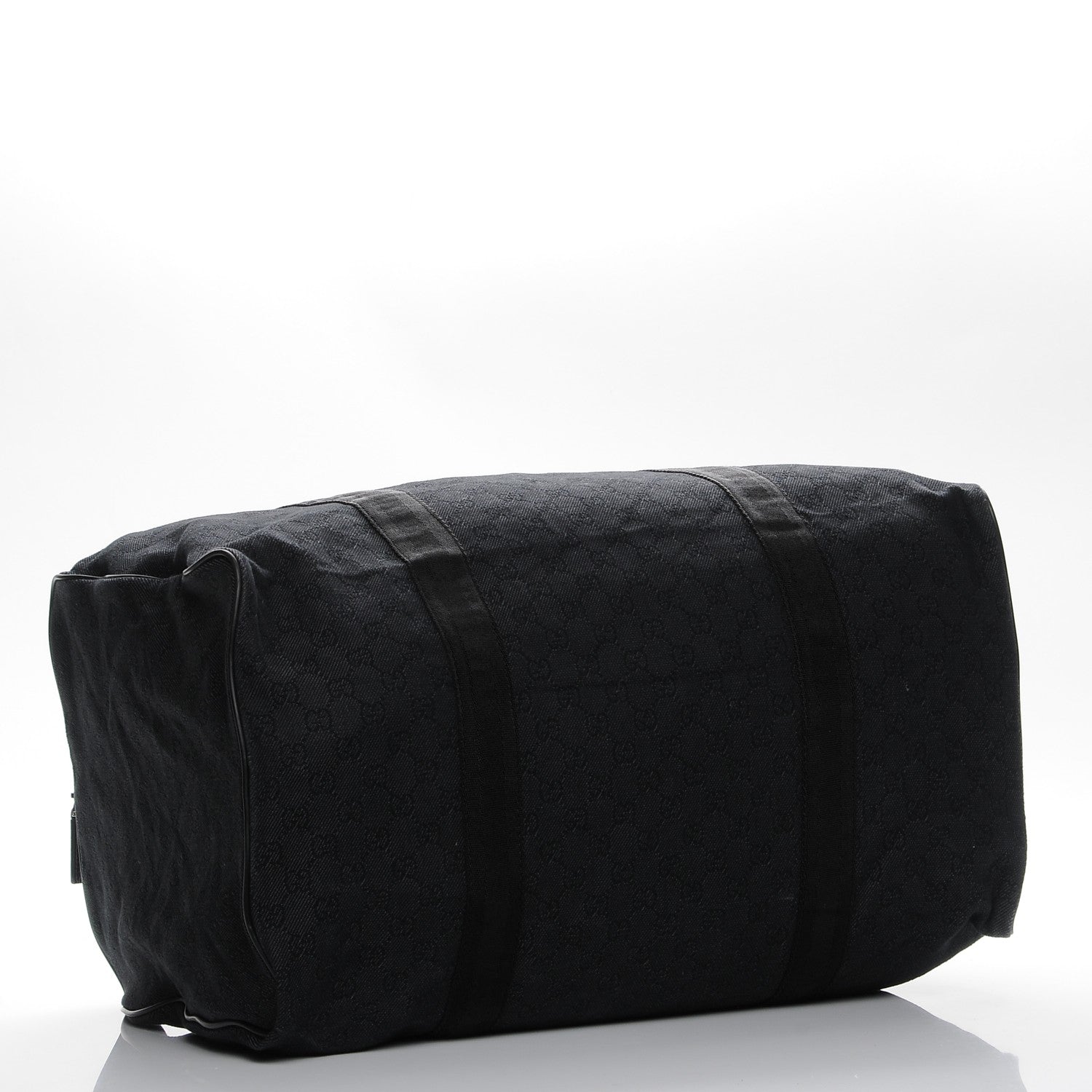 Gucci Denim Monogram Large Collapsible Carry On Duffle Black 5 of 10
