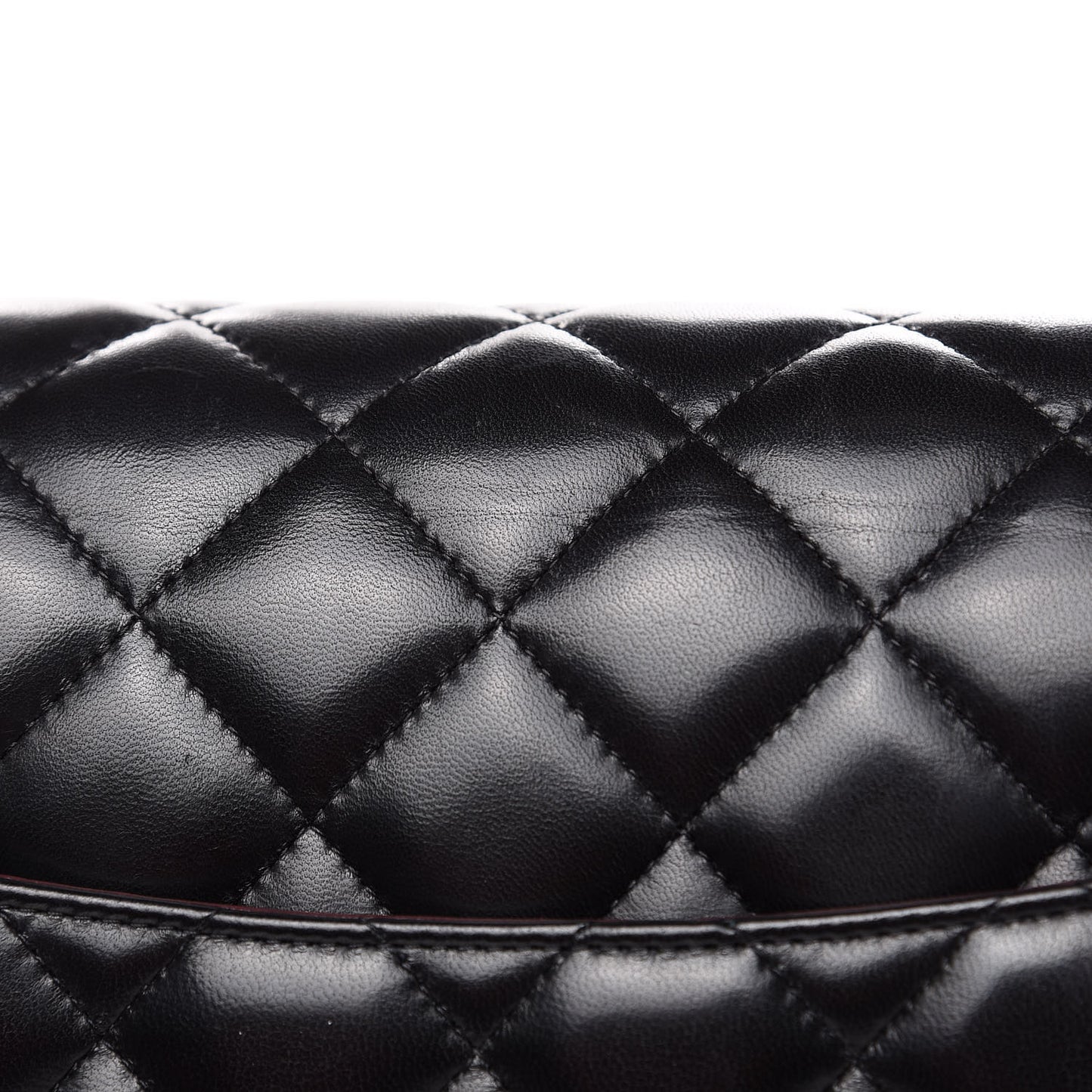 Lambskin Quilted Maxi Double Flap Black