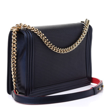 Chanel Lambskin Embossed New Medium Boy Cube Flap Navy 2 of 5