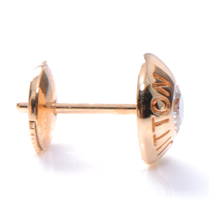 Louis Vuitton 18K Rose Gold Clous Ear Studs With Diamonds 4 of 5