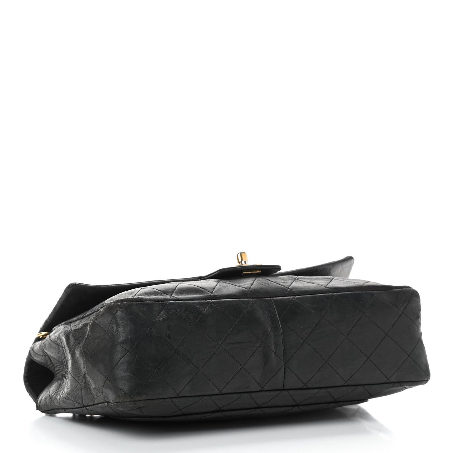 Lambskin Quilted Medium Single Flap Black