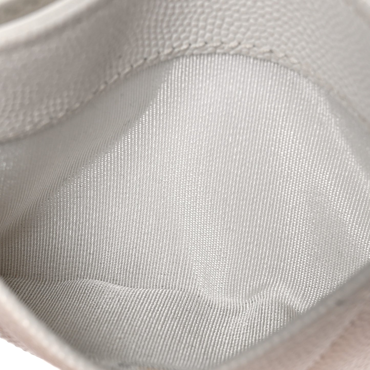 Caviar Quilted Card Holder White