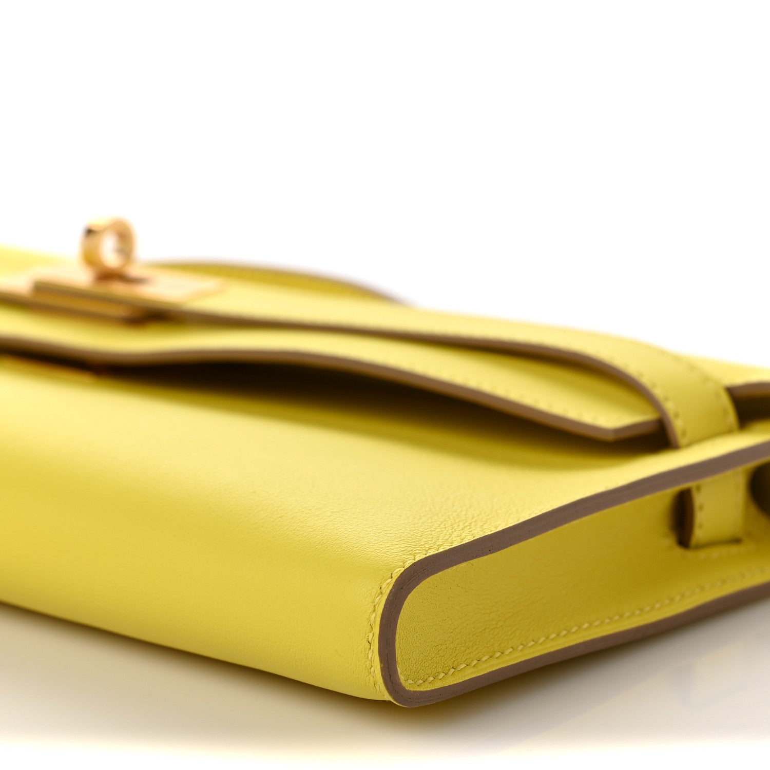 Hermes Swift Kelly Cut Clutch Pochette Lime 8 of 8