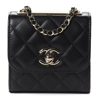 Chanel Lambskin Quilted Mini Trendy CC Chain Wallet Black 1 of 10