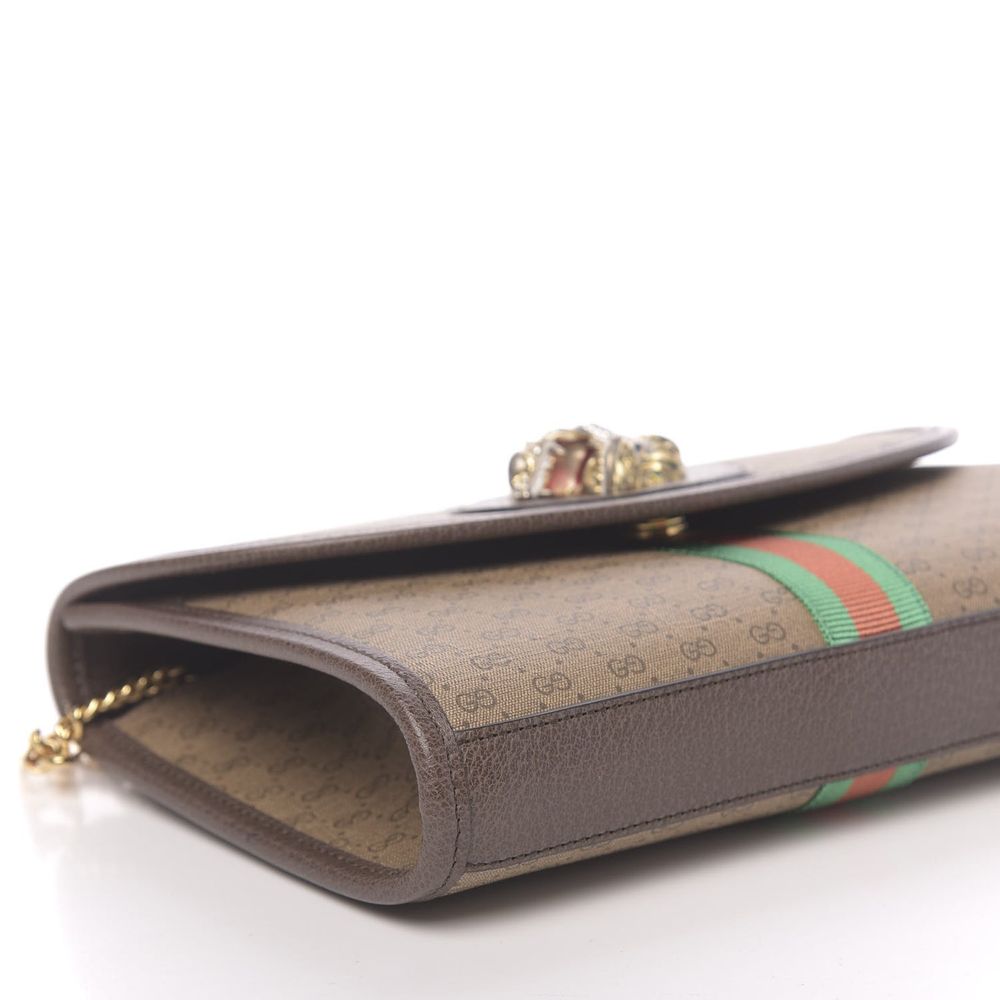 Mini Vintage GG Supreme Monogram Web Small Rajah Slim Flap Shoulder Bag Beige New Acero