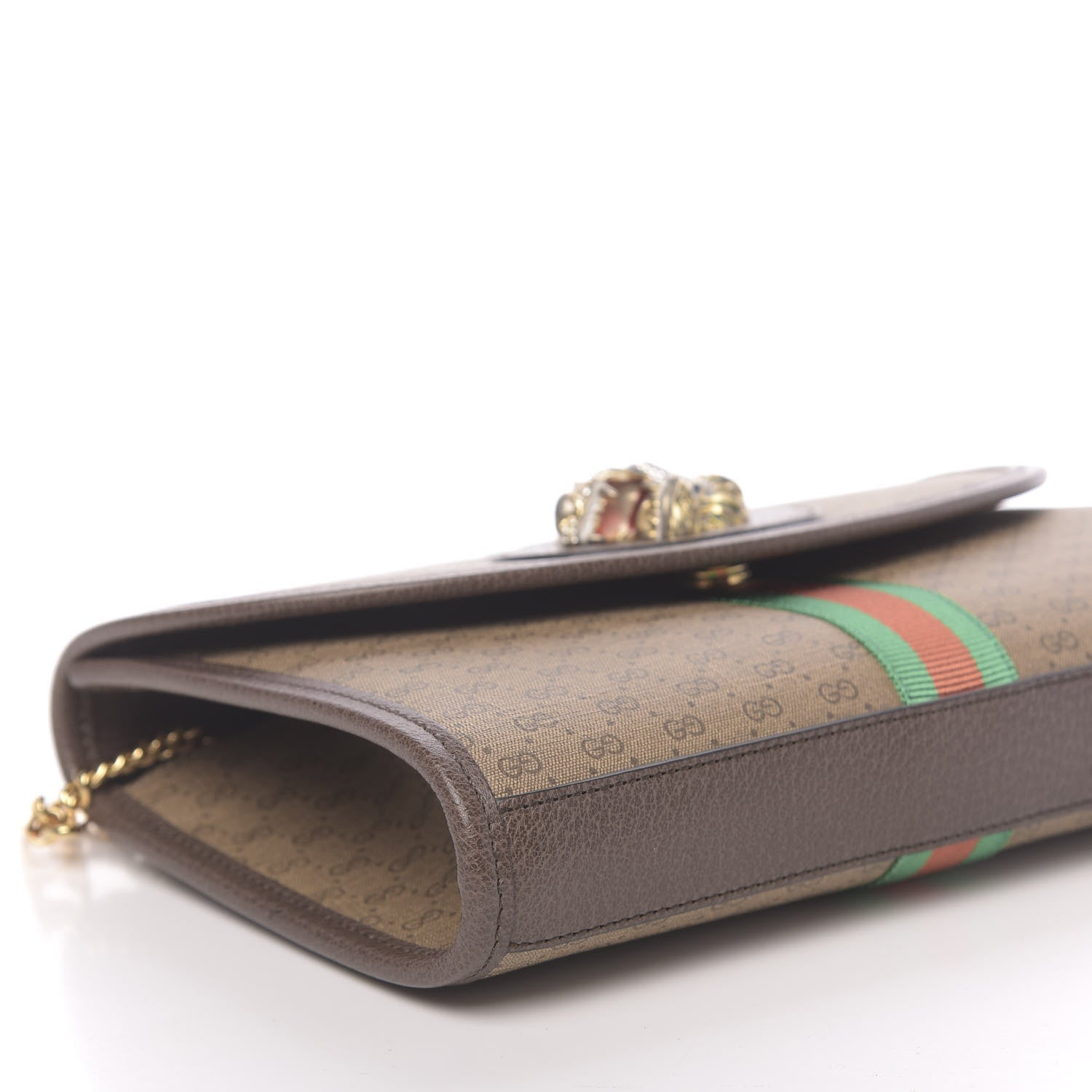 Gucci Mini Vintage GG Supreme Monogram Web Small Rajah Slim Flap Shoulder Bag Beige New Acero 8 of 10