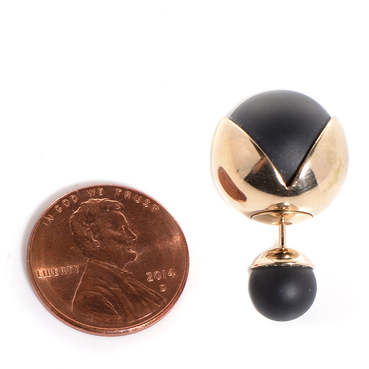Mise En Dior Tribal Earrings Matte Black Gold