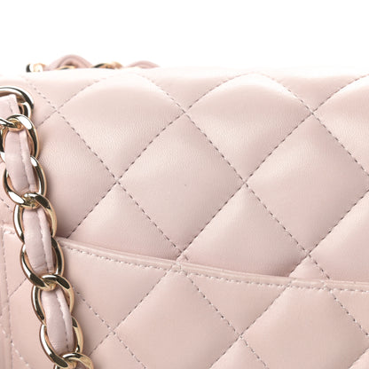 Chanel Lambskin Quilted Jumbo Double Flap Light Pink 12 of 14
