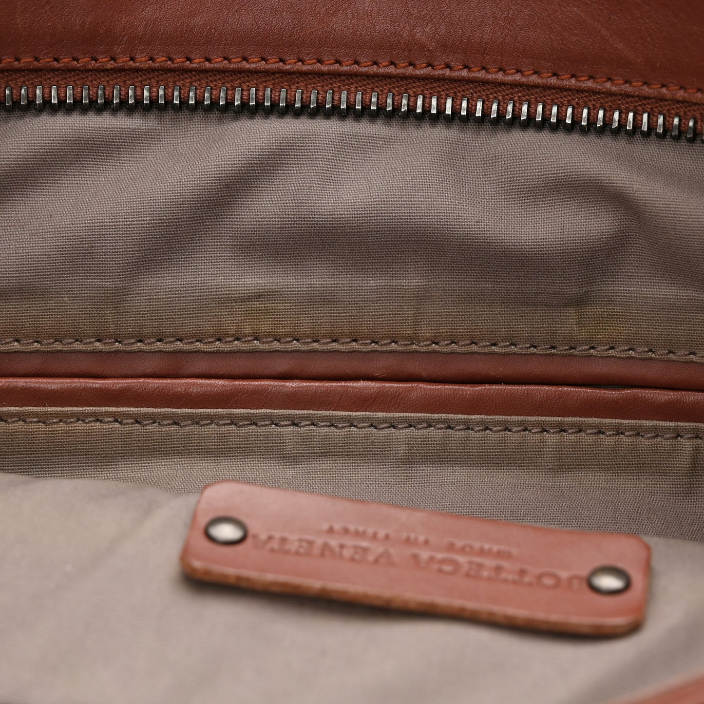 Nappa Intrecciato VN Crossbody Messenger Bag Rust