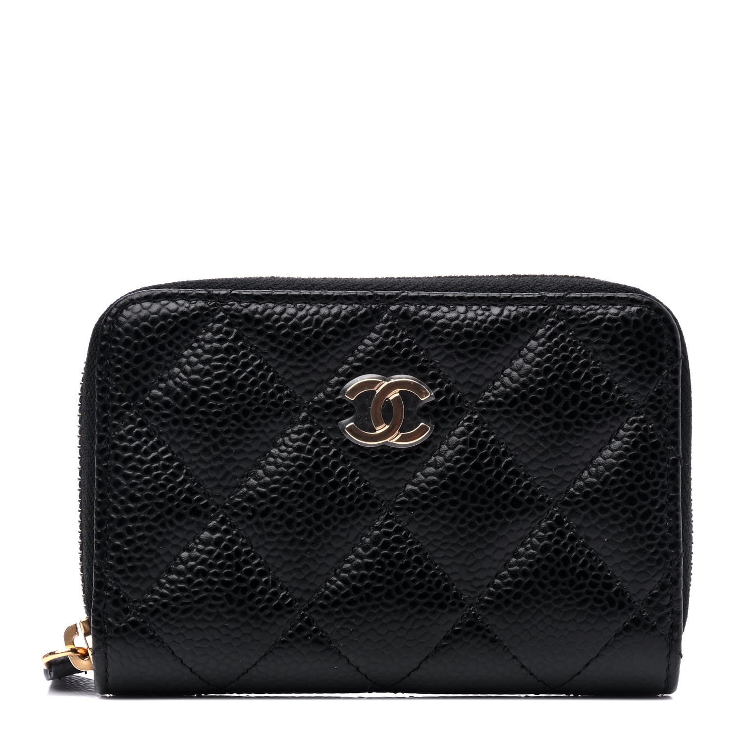 Chanel Caviar Quilted Zip Coin Purse Black 1 of 4