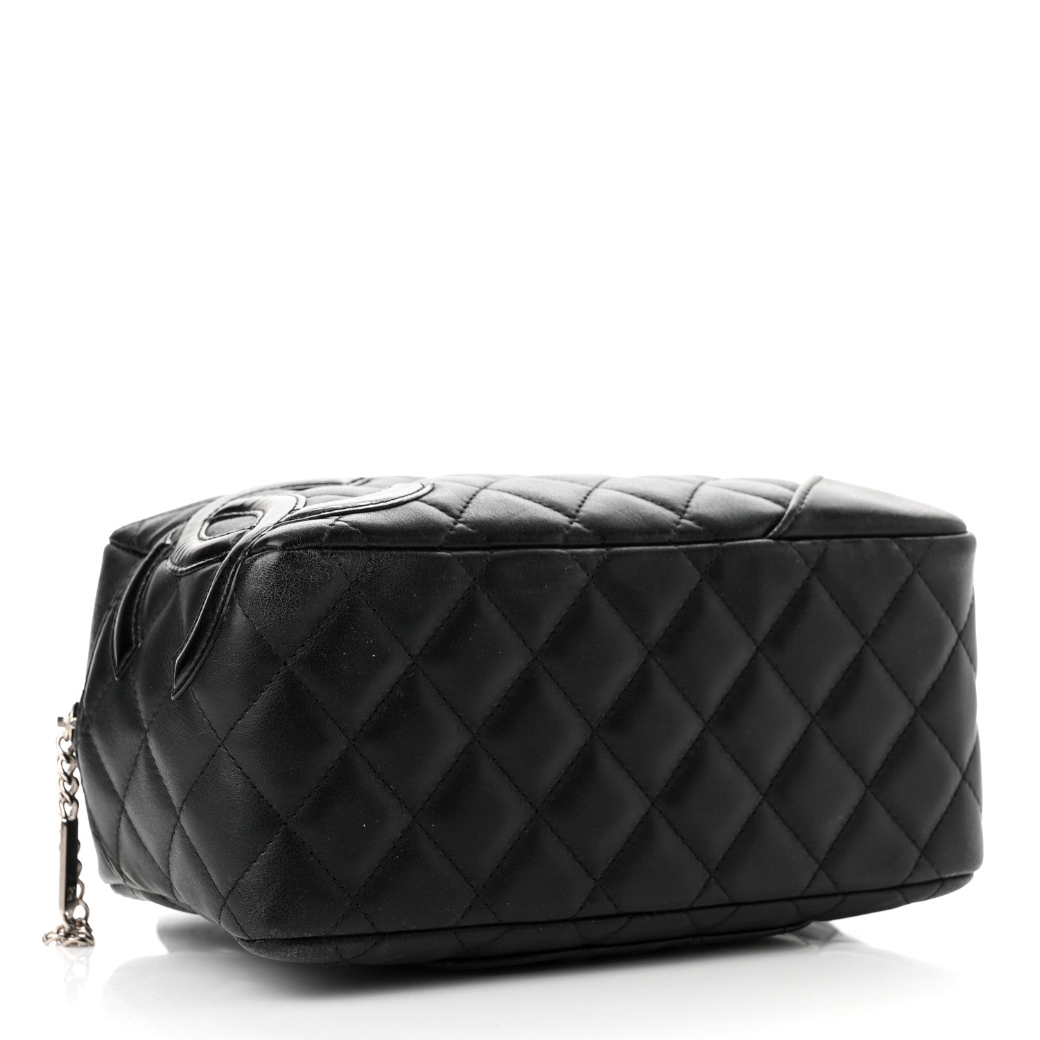 Chanel Calfskin Quilted Small Cambon Bowler Black White 4 of 10