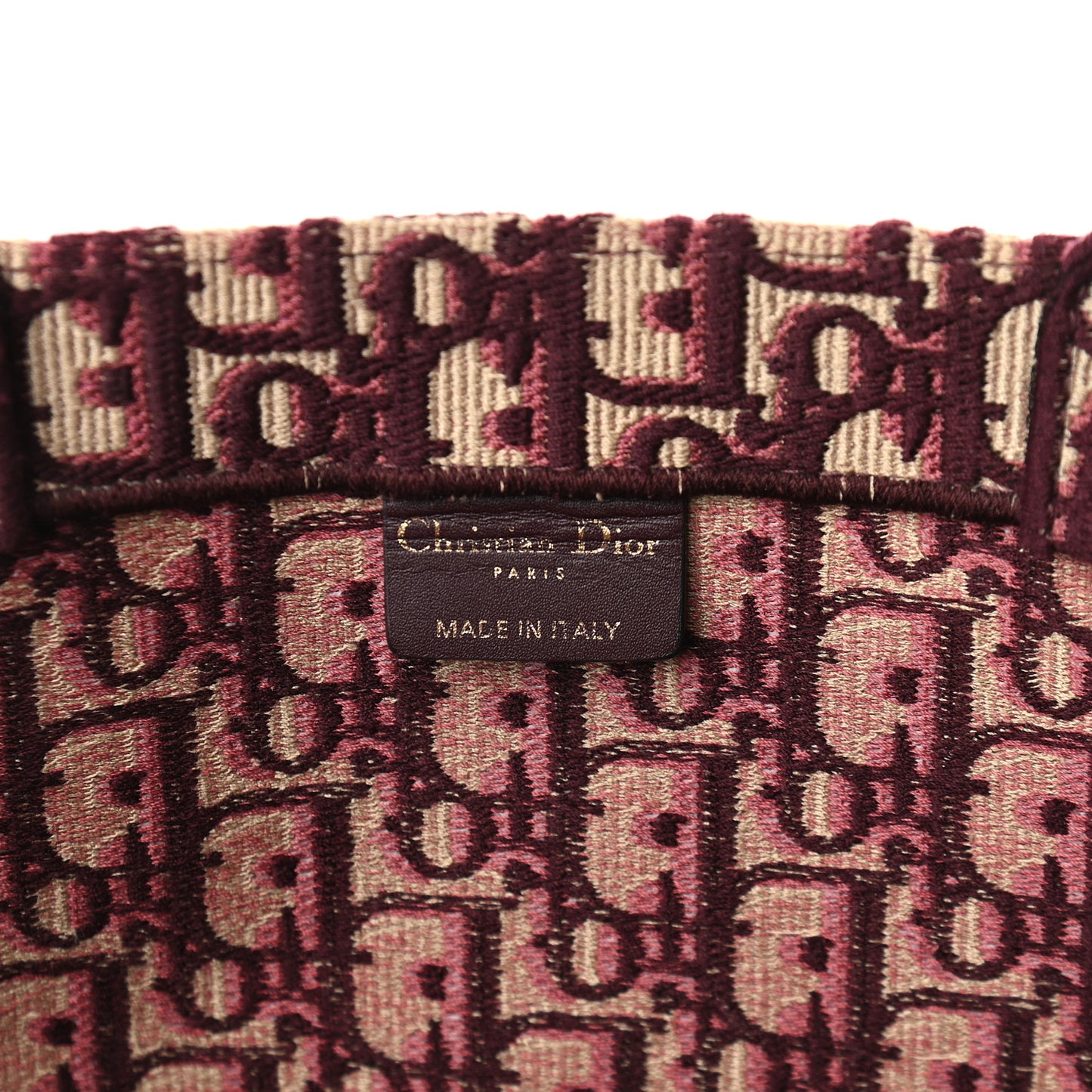 Oblique Large Book Tote Burgundy Multicolor