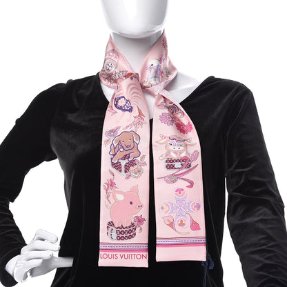 Louis Vuitton Silk Monogram Superstition Bandeau Light Pink 2 of 4