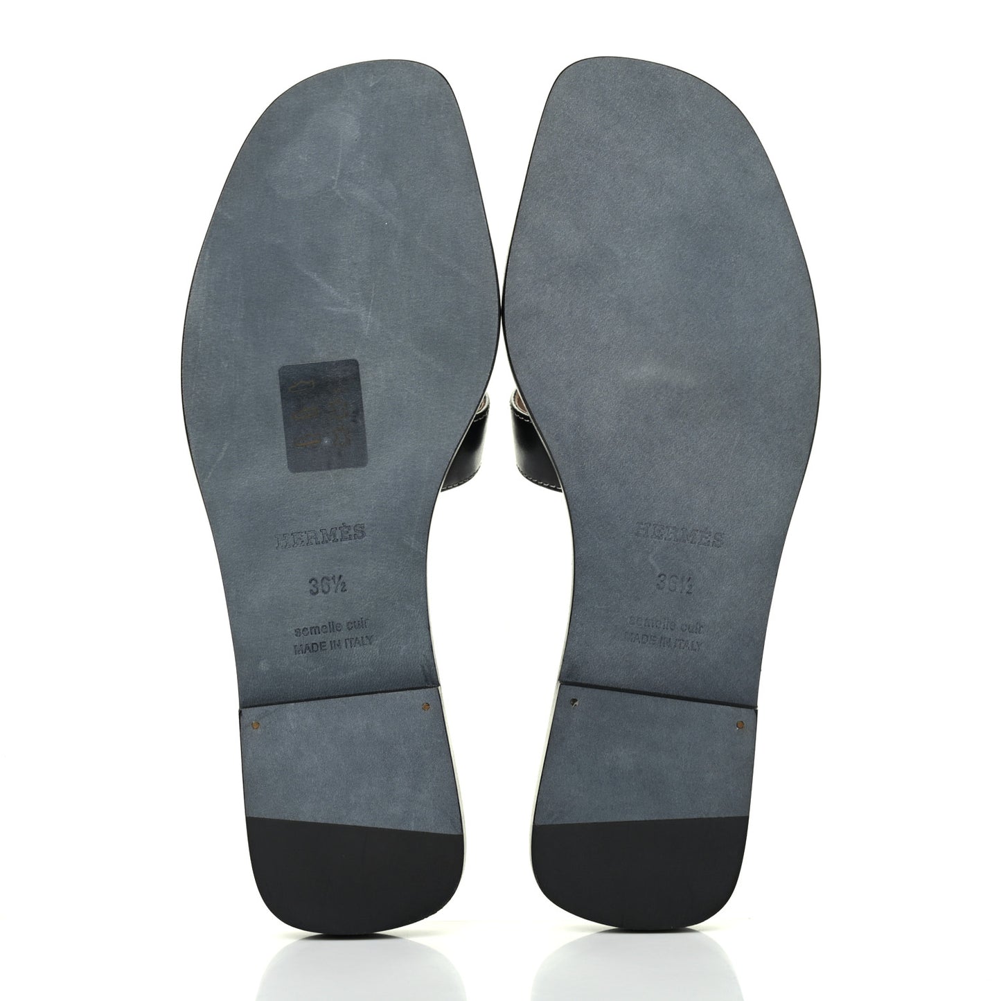 Box Calfskin Oran Sandals 36.5 Black