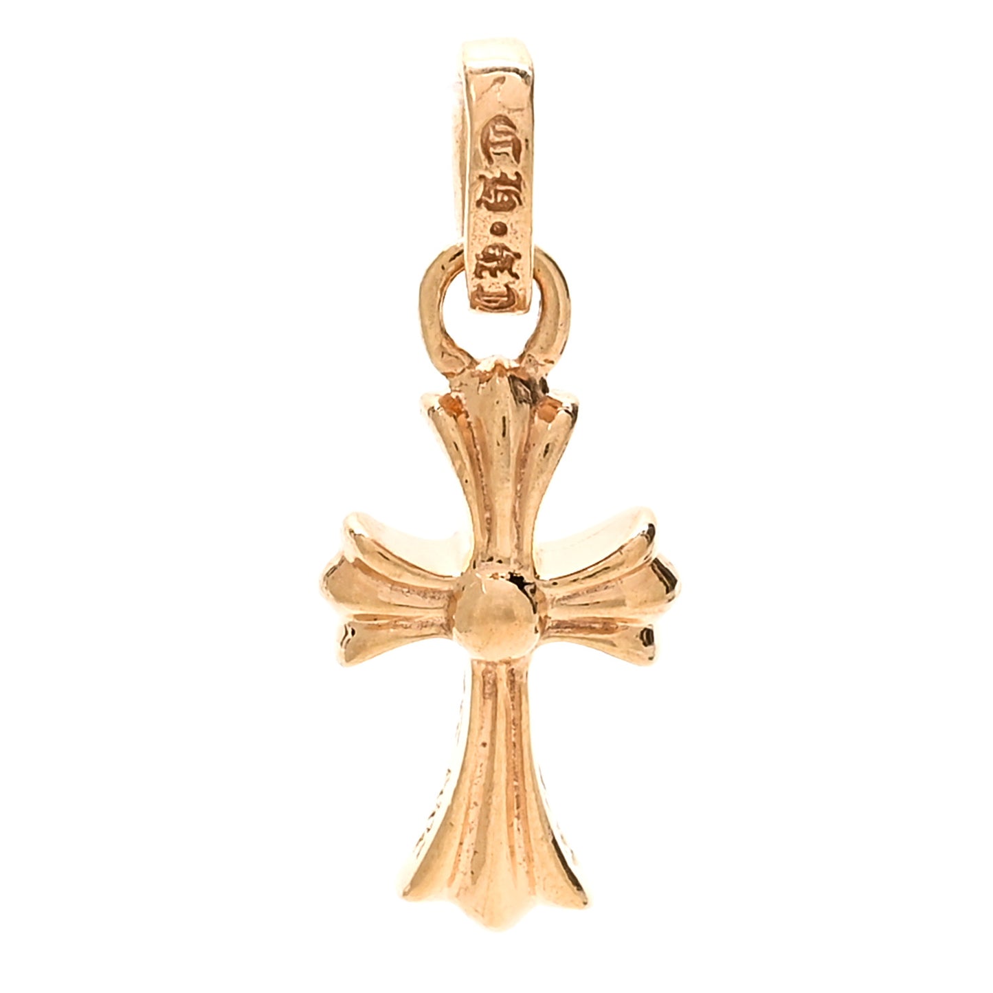 22K Yellow Gold Baby Fat Cross Pendant