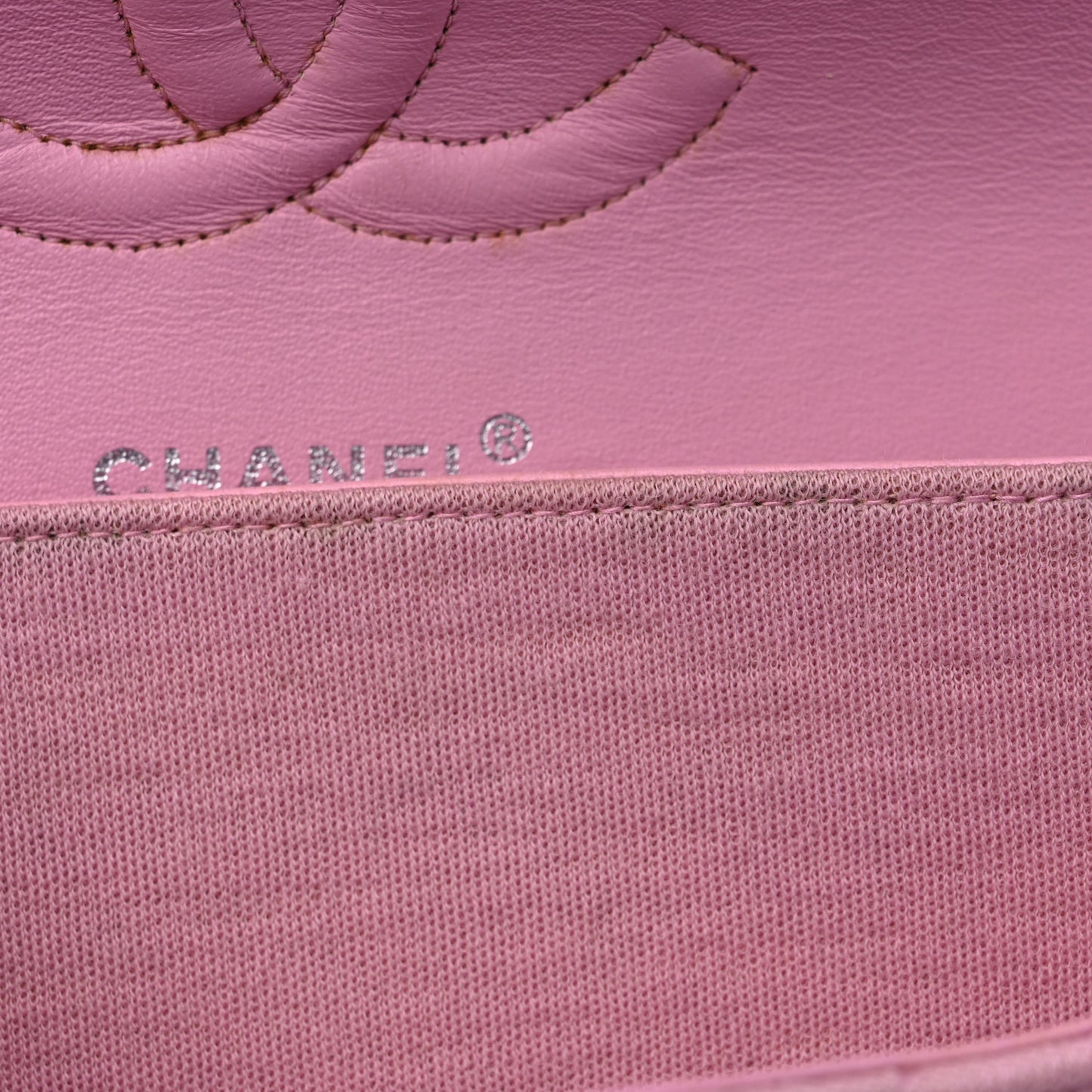 Jersey Quilted Medium Double Flap Pink