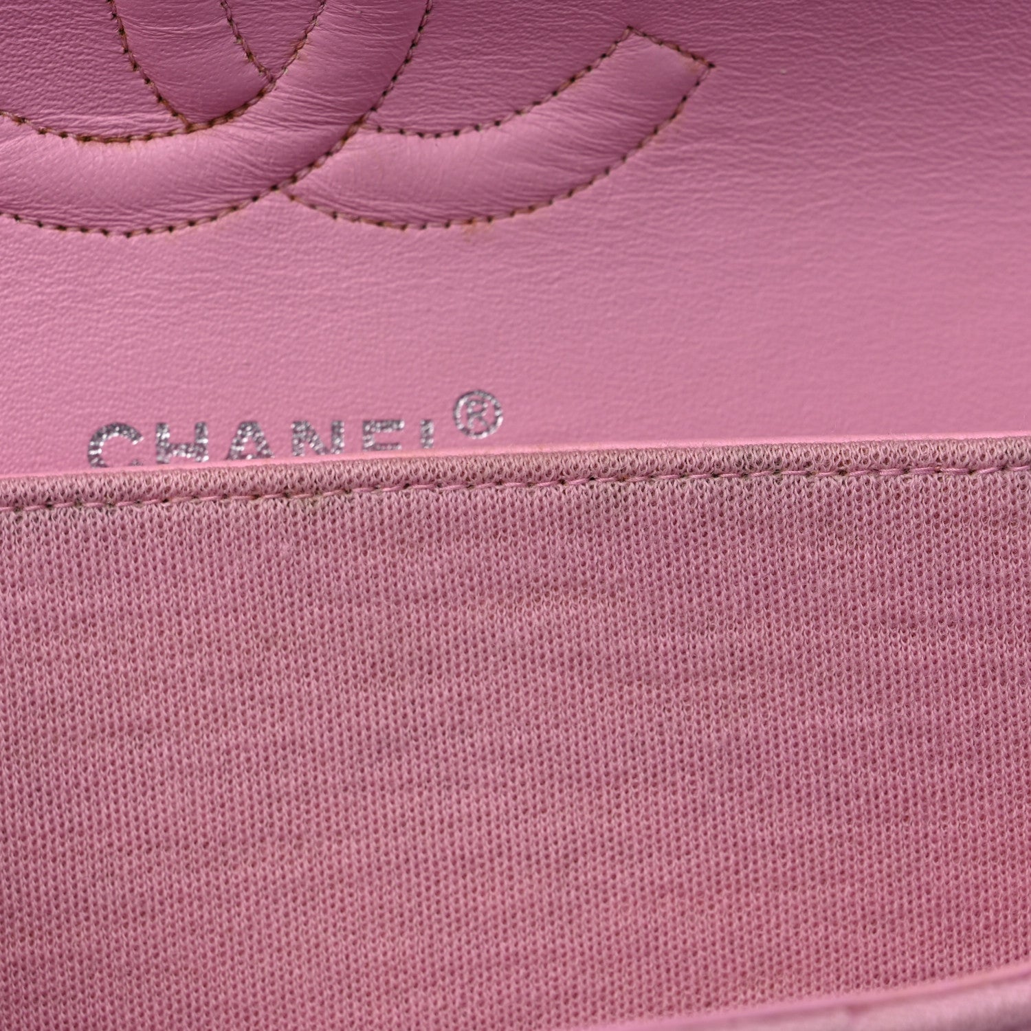 Chanel Jersey Quilted Medium Double Flap Pink 11 of 12