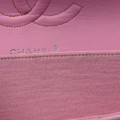 Chanel Jersey Quilted Medium Double Flap Pink 11 of 12