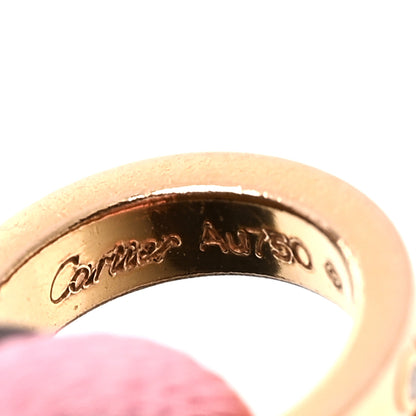 Cartier 18K Pink Gold Ceramic 4 Diamond LOVE Cord Bracelet Pink 3 of 4