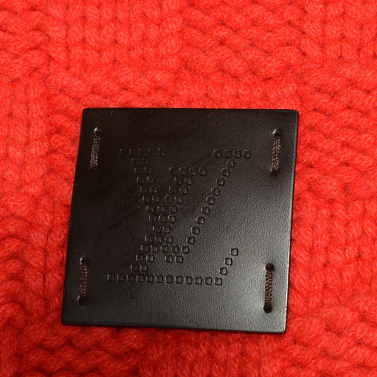 Cashmere Damier Helsinki Scarf Red