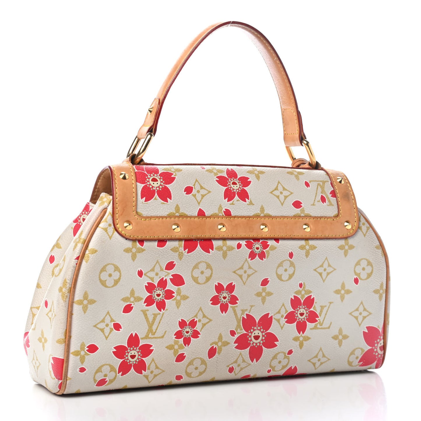 Monogram Cherry Blossom Sac Retro Bag Red