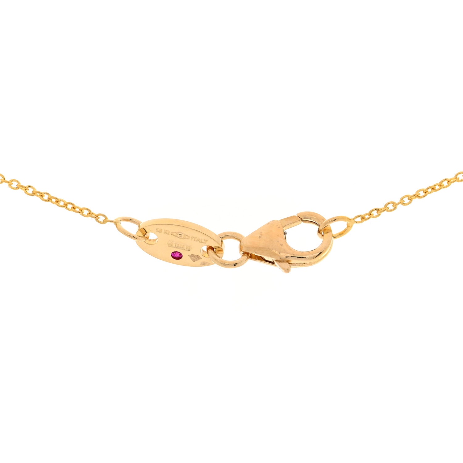 Roberto Coin 18K Yellow Gold Diamond .23ctw Diamonds By The Inch Five Station Necklace 3 of 3