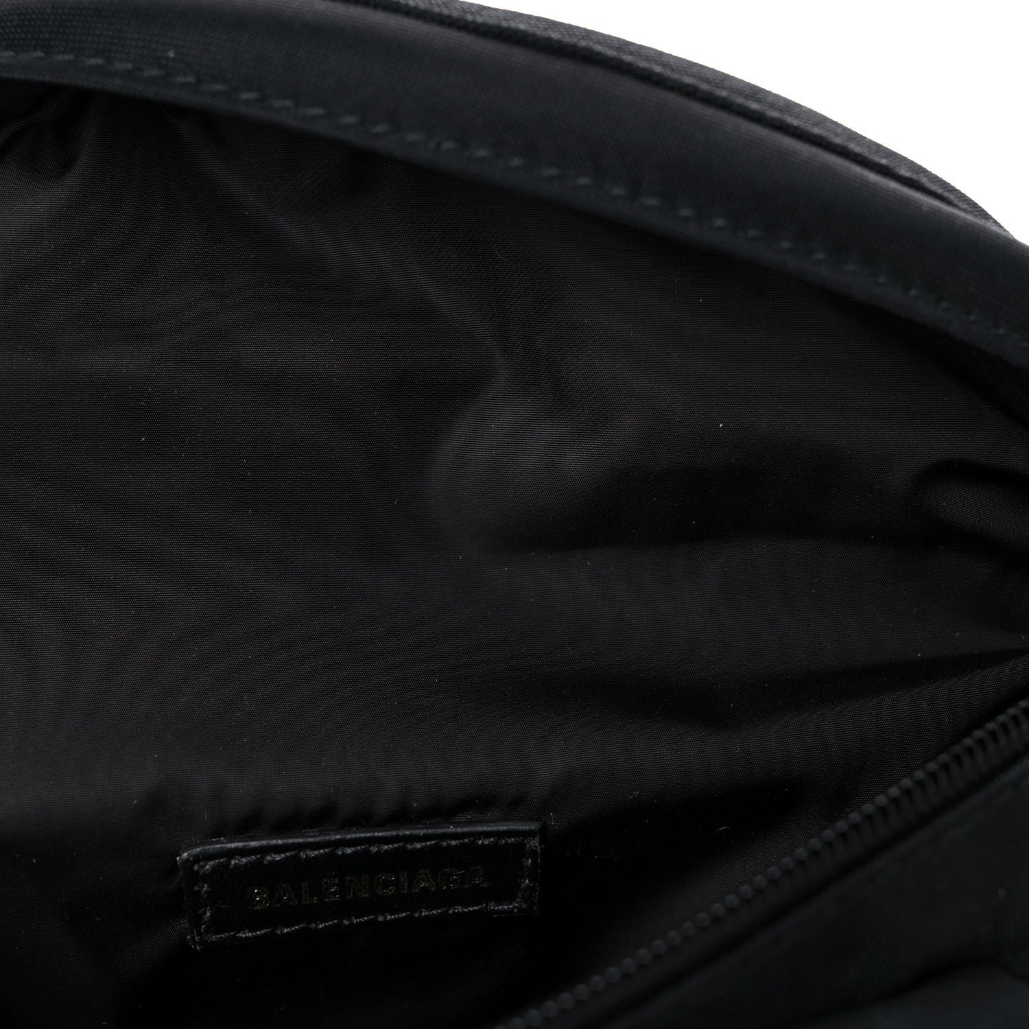 Balenciaga Sport Nylon Logo Embroidered Wheel Belt Bag Black White 9 of 11