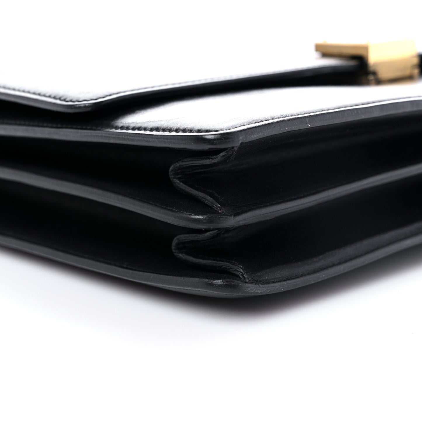 Smooth Calfskin Large Case Chain Flap Black